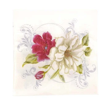 Gražus servetėlės, popierius, audinys gėlių modelio Spausdinimo gėlių drugelis handerchief dekupažas amatų vestuvių, gimtadienio dekoras