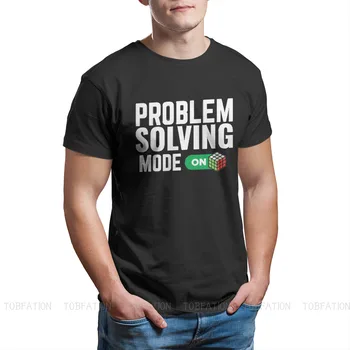 Greitis Sprendžiant Režimą Marškinėlius Vyrams Cube 3D Puzzle Camisetas Suvenyrinius Marškinėlius Minkštas Purus Spausdinti