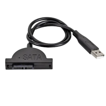 GRWIBEOU USB 2.0 Mini Sata II 7+6 13Pin Adapteris Nešiojamas CD/DVD ROM Slimline Ratai Konverteris, Laidas, Varžtai pastovaus stiliaus 1PCS