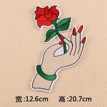 GUGUTREE siuvinėjimo gėlės pleistras gėlių dėmės laišką rose emblemos rankas appliques drabužių DK-2041602