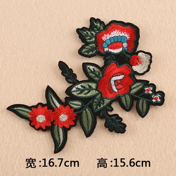 GUGUTREE siuvinėjimo gėlės pleistras gėlių dėmės laišką rose emblemos rankas appliques drabužių DK-2041602