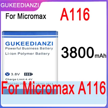 GUKEEDIANZI Baterija 3800mAh Micromax A114 A92 A106 A115 A116 A117 A210 S9101 Q340 Q338 S9111 Mobiliojo Telefono Baterijas