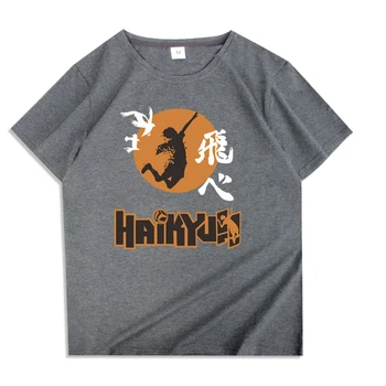Haikyuu Vyrų marškinėliai Kuroo Anime Marškinėliai Fly High Grafikos Tees Kietas Karasuno Japonų Animacinių filmų Vyrų, Moterų, T-marškinėliai, Topai
