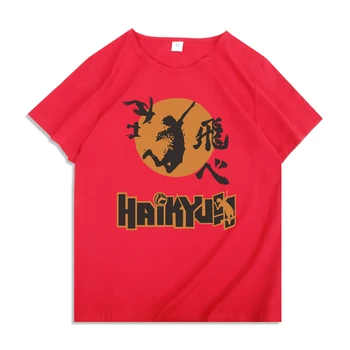 Haikyuu Vyrų marškinėliai Kuroo Anime Marškinėliai Fly High Grafikos Tees Kietas Karasuno Japonų Animacinių filmų Vyrų, Moterų, T-marškinėliai, Topai