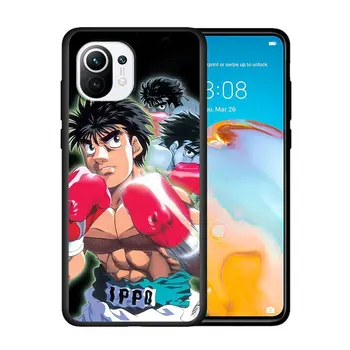 Hajime no ippo Anime Xiaomi Mi 11 10T 10 Pastaba Ultra 5G 9 9T SE 8 A3 A2 A1 6X Pro Žaisti žaidimą F1 Lite 5G Juoda Telefono dėklas