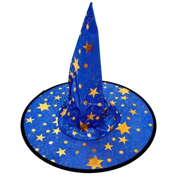 Halloween Kostiumai Ragana Vedlys Apsiaustu, su Skrybėlę Vaikams Berniukų, Mergaičių Mėlyna