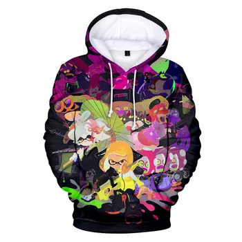 Harajuku 3d hoodies Vaikai 3D Bliuzono Cosplay Splatoon Vaikų Hoodie Palaidinukė vaikiška Striukė hoodies ir Berniukų/Mergaičių Streetwear