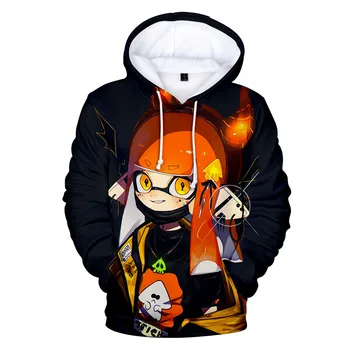 Harajuku 3d hoodies Vaikai 3D Bliuzono Cosplay Splatoon Vaikų Hoodie Palaidinukė vaikiška Striukė hoodies ir Berniukų/Mergaičių Streetwear