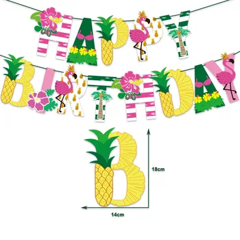 Havajų Tema Šaliai Reklama Fone Kabo Ornamentu Flamingo Vasaros Gimtadienis Namų Puošybai 