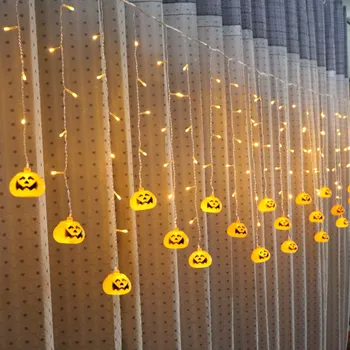 Helovinas Apdailos Led Žibintai Kaukolė Moliūgų LED Užuolaidų String Žibintai 3D Helovinas Vaiduoklis Žibintų Šalies Namų Šaliai Dekoro 