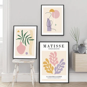 Henri Matisse Abstrakčių Geometrinių Plakatai ir Spausdina Šiaurės Derliaus Gėlių Vaza Sienos Menas Drobė Paveikslų, Nuotraukų, Namų Dekoro Kambarys