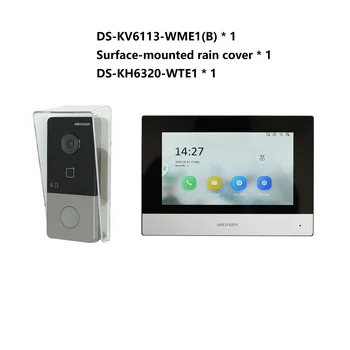 HIKVISION KIS603-P Multi-language 802.3 af POE Video domofonas RINKINYS,apima DS-KV6113-WPE1(B) & DS-KH6320-WTE1 & PoE Switch