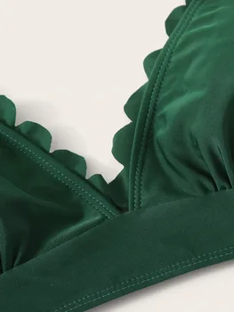 Hirigin Karšto Armijos Žalias Dryžuotas Bikini Nustatyti Moterų Maudymosi Kostiumėliai Naujų 2020 M. Raukiniai Paminkštinta Push Up Maudymosi Kostiumėlis Vasaros Maudymosi Kostiumą Biquini