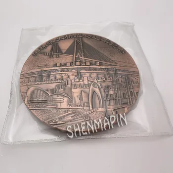 Honkongas-Sihanukvile-Makao Tiltas Sėkmingai Atidarytas Eismas Progines monetas, Viena iš Septynių Stebuklų iš Naujojo Pasaulio Monetas