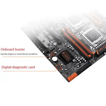 Huananzhi X79-8D Plokštė Intel Dual CPU LGA 2011 E5 2689 2670 V2 DDR3 1333/1600/1866MHz 256 GB M. 2 NVME SATA3 USB3.0 E-ATX