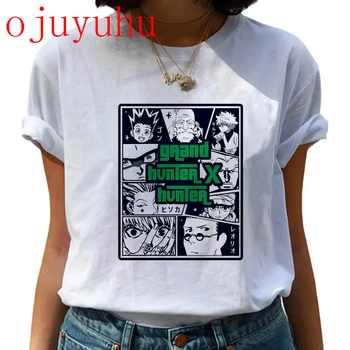 Hunter X Hunter Marškinėliai Vyrams Kawaii Animacinių filmų Killua Hisoka Grafinis Tees Japonų Anime Harajuku T-marškinėliai, Unisex Viršūnes Marškinėlius Vyras