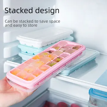 Ice cube montažinę plokštelę kremas pelėsių glacon mini silikono forma ledų su dangteliu mažų formų virtuvės reikmenys moldes de silicona