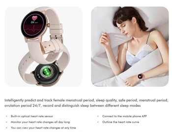 IMILAB W11 Ponia Smart Watch Moterų Širdies ritmo Pedometer Miego Stebėti Smart Apyrankė Sporto Žiūrėti IP68 Fitness Tracker Smartwatch