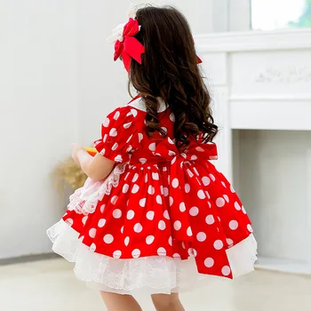 Ispanijos Lolita Dress Vaikų Mergaitė Raudona Nėrinių Princesė Kamuolys Chalatai, Kostiumai Mergaitėms Boutique Vestuvių, Gimtadienio Ramadn Suknelės