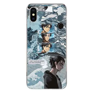 Išpuolis Titan Eren Jaeger Sezono Anime Telefono dėklas Skirtas Apple Iphone 12 11 Mini Pro X XR XS Max 7 8 6 6S Plius 5 SE 7G 6G + Art C