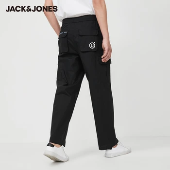 JackJones vyriški Medvilniniai Kontrastingos Spausdinti Palaidi Tinka Atsitiktinis Streetwear Krovinių Kelnės|220214539