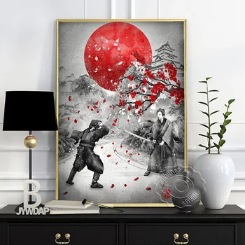 Japonija Bonsa Bushido Samurajus Kanji Drobės Tapybos Plakatai Ir Spausdina Sienos Nuotrauka Už Kambarį Abstrakčiai Dekoratyvinis Namų Dekoro