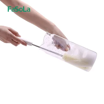 Japonija FaSoLa taurės plovimo šepetys ilga rankena butelis teptuku stiklo arbatinukas virtuvės valymo šepetėlis kūdikio buteliuko šepetys