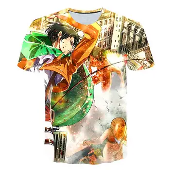 Japonijos Anime Ataka Titan Mados Trumpas Rankovės Milžinišką Modelis T-shirt Pavasario Vasaros Berniukas Mergaitė Laisvi Marškinėliai Vaikams Drabužių