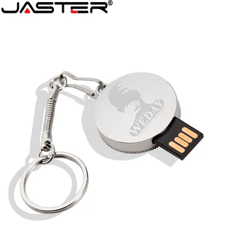 JASTER Mini metalo USB flash drive, 4G, 8G 16GB 32GB 64GB 128G Nustatyti Pen Drive USB Atminties kortelėje, U disko dovana logotipą
