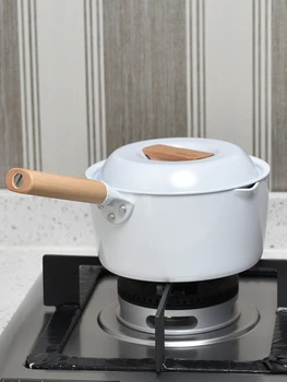 Jautrus temperatūrai spalvos-keitimas sriubos puodą keramikos tefloninė keptuvė dujinė viryklė tinka karšto pieno mažas wok indukcijos virėjas