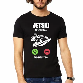 Jetski skambina, ir aš turi eiti Jet Ski Dovana Negabaritinių Greitai-džiovinimo marškinėliai vyrams Prarasti plius dydis viršūnes drabužių streetwear