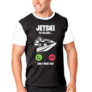 Jetski skambina, ir aš turi eiti Jet Ski Dovana Negabaritinių Greitai-džiovinimo marškinėliai vyrams Prarasti plius dydis viršūnes drabužių streetwear