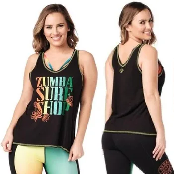 Jogos drabužių Zumba drabužių šokių drabužių aerobikos apranga sportiniai ponios jogos treniruotės viršūnes veikia vest Z2063