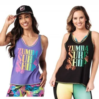 Jogos drabužių Zumba drabužių šokių drabužių aerobikos apranga sportiniai ponios jogos treniruotės viršūnes veikia vest Z2063