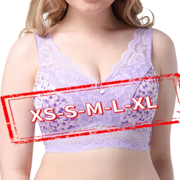 Jokių Ratlankiai Seksualus Lingeries Underwears Moterų liemenėlės plius dydis Vienas gabalas Miego Nėriniai Gražus atgal komfortą Liemenėlių moterų Liemene XS-XL bh