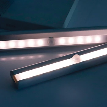 Judesio Jutiklis Šviesos Baterijos LED Naktinis Apšvietimas Spinta Šviesos Juostelė Pagal Kabineto Apšvietimo Spinta, Virtuvės Naktį Šviesos