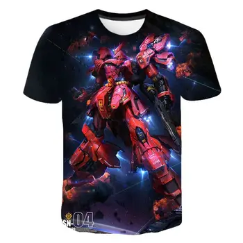 Juokinga Japonų Animacijos Gundam T-shirt Robotas anime Harajuku Tee 3D vyrų, Moterų, Vaikų marškinėliai mados Streetwear Gundam Viršūnės