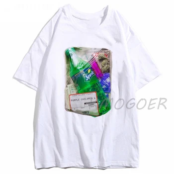 Juokinga trumpas rankovės Reperis Vyrų Marškinėliai Atsitiktinis Moterų Tee O-kaklo Medvilnės, Baltos spalvos Hip-Hop T Shirt Cool Unisex Viršūnes Harajuku stilius