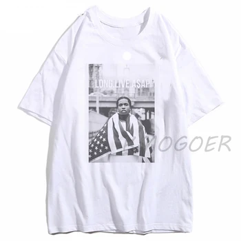 Juokinga trumpas rankovės Reperis Vyrų Marškinėliai Atsitiktinis Moterų Tee O-kaklo Medvilnės, Baltos spalvos Hip-Hop T Shirt Cool Unisex Viršūnes Harajuku stilius