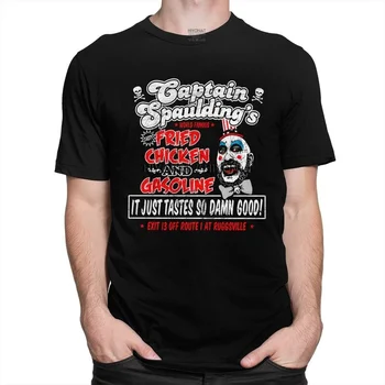 Kapitonas Spaulding Marškinėliai Vyrams trumpomis Rankovėmis Siaubo Filmas Namas 1000 Kūnai T-shirt Summer Tee Viršuje Grynos Medvilnės Negabaritinių Marškinėlius