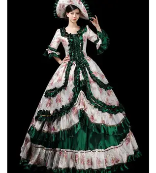 Karalienės Viktorijos Kamuolys Suknelė Viduramžių Lolita Šalies Helovinas Kostiumas Moterims XXXL Plius