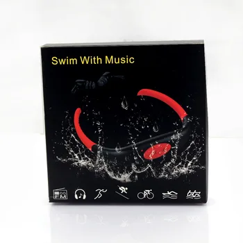 Karoliai 4GB Vandeniui MP3, Plaukimo Muzikos Grotuvų, Sporto MP3, Neckband Ausinės, Audio FM Radijo Nardymo 160mAh Baterija