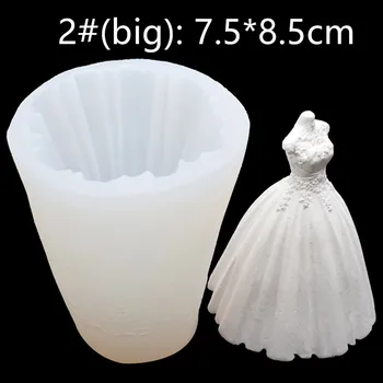 Karšto 3D vestuvių suknelė silikono pelėsių, maisto kokybės rankų darbo 
