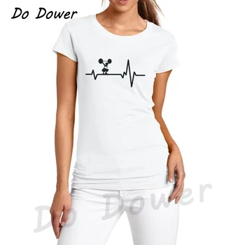 Karšto Pardavimo Mados Širdies Atletikos Print T Marškinėliai Moterims Harajuku Mados Marškinėlius Mielas Marškinėliai, Femme Didmeninė 24 Spalvų