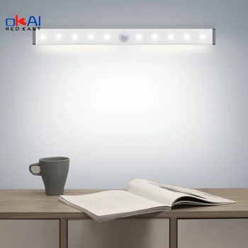 Karšto pardavimo PIR judesio jutiklis LED kabinetas šviesos 6/10 LED virtuvės, miegamojo spinta spinta naktį šviesos