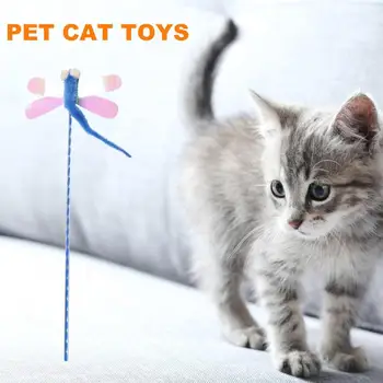 Kačiukas Cat Stick Lazdele Kibinimas Polių su China Naminių Kačių Stick Plunksnų Žaislai Cat Kitten Interaktyvus prekės Naminių Reikmenys