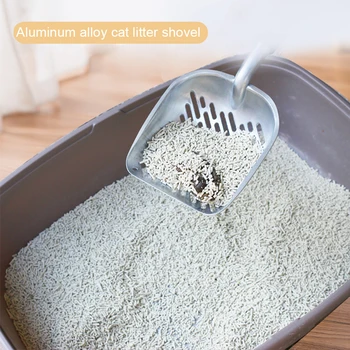 Kačių Kačiukų Vados Scoop Aliuminio Lydinio Metalo Pooper Atliekų Kakoti Švaresnis Pet Smėlio Kastuvas Buitinių Pet Valymo Dalykėlių
