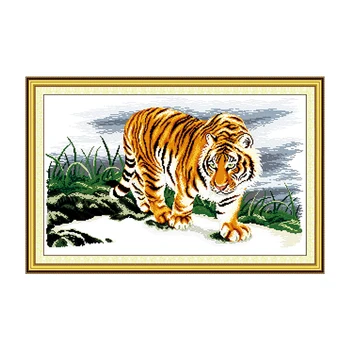 King Tiger Modelius Rankdarbiams rinkinys 14CT 11CT Kryželiu Rinkinys Atspausdinta ant Drobės Siuvinėjimo Rinkiniai Kryželiu 