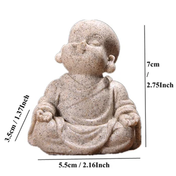 Kinijos Tailandas Maitrėjos Budos Statulėlės Mielas Vienuolis Statula Smiltainio Amatų Puikus Statulėlės Ornamentu Namų Dekoro Dovana amatų