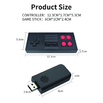 Kišeninis TV Vaizdo Žaidimų Konsolės Built-in 620 Klasikiniai Žaidimai, AV Išėjimas, USB Nešiojamasis Belaidis Valdiklis Gamepad Žaidimų Konsolės